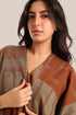 Multi-patterned patchwork jacquard coat
